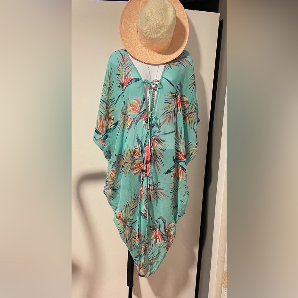 Echo Sheer Cover Up used one size Swim RESORT WEAR Beach Swim